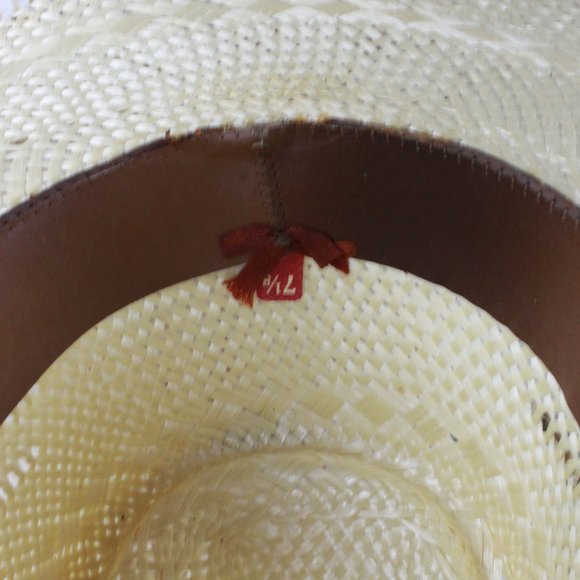BAILEY Panama Straw Hat Size 7.5 - Picture 10 of 10